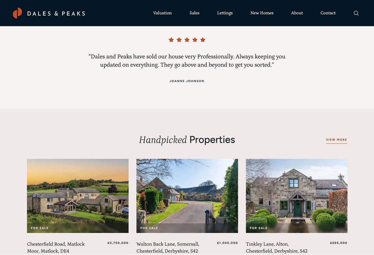 Dales & Peaks website – 3