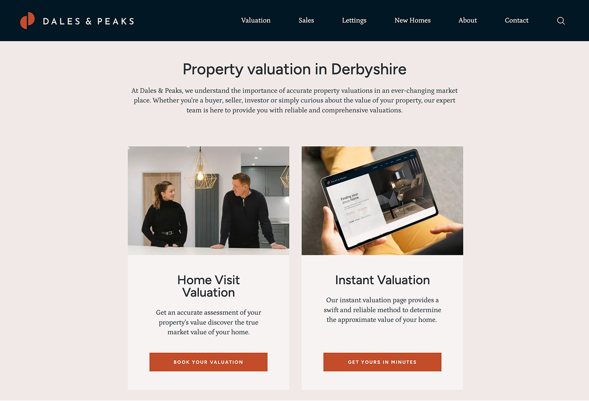 Dales & Peaks website – 4