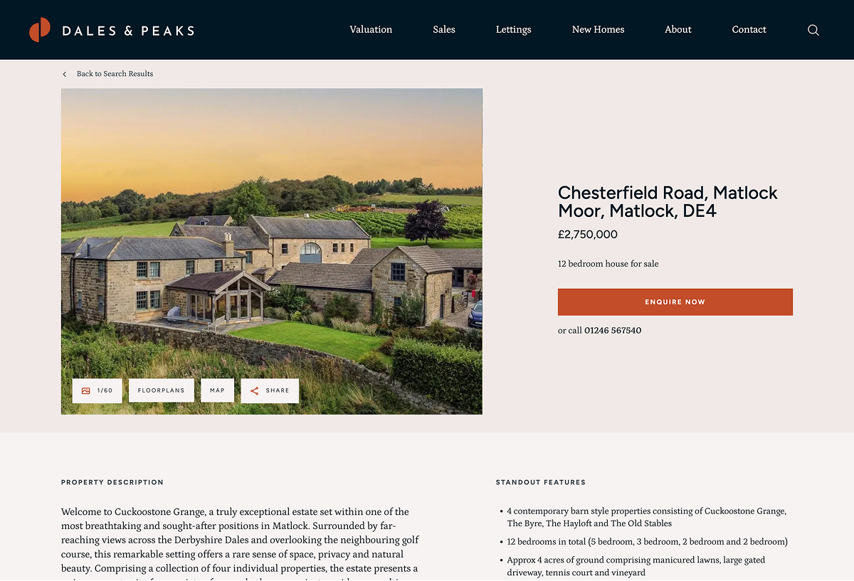 Dales & Peaks website – 7