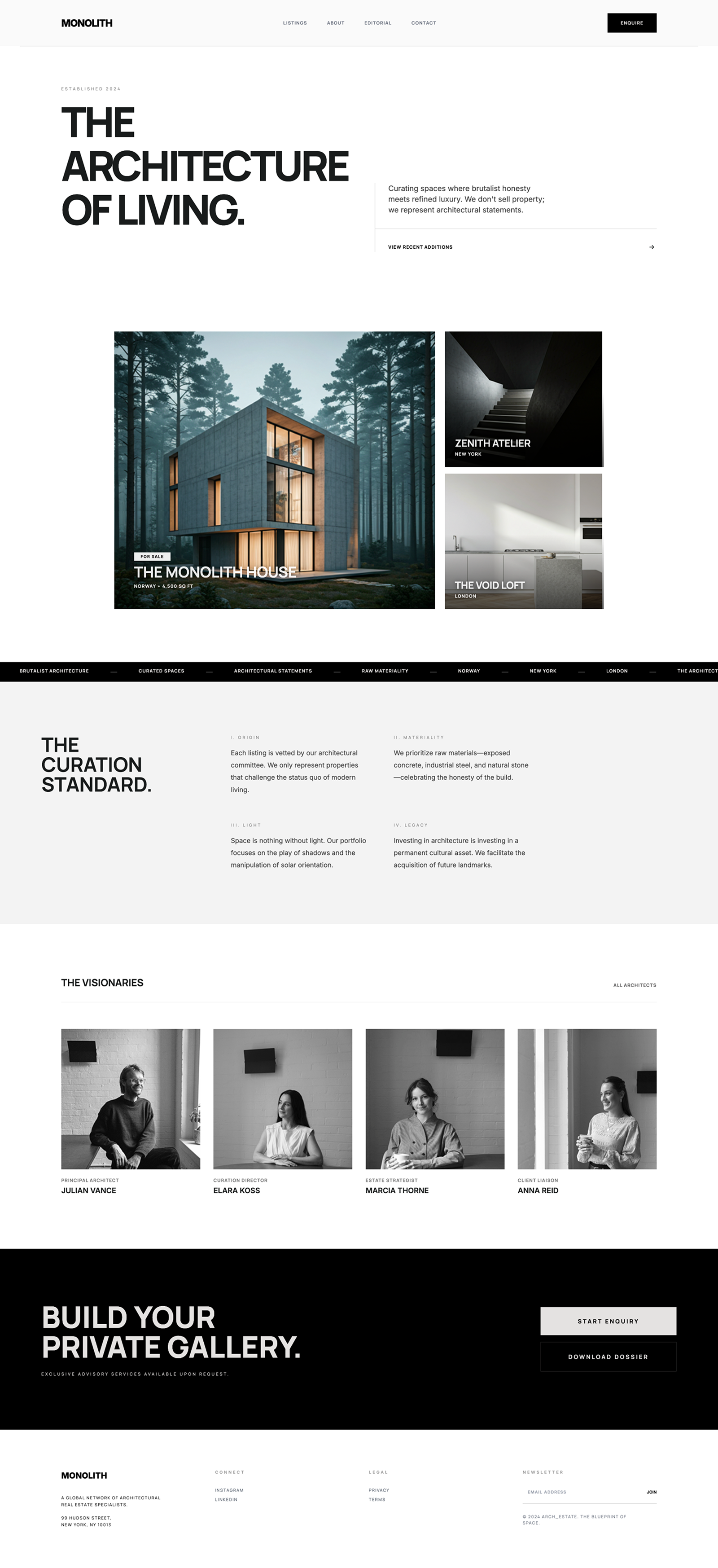 Monolith Estate Agents – full website overview