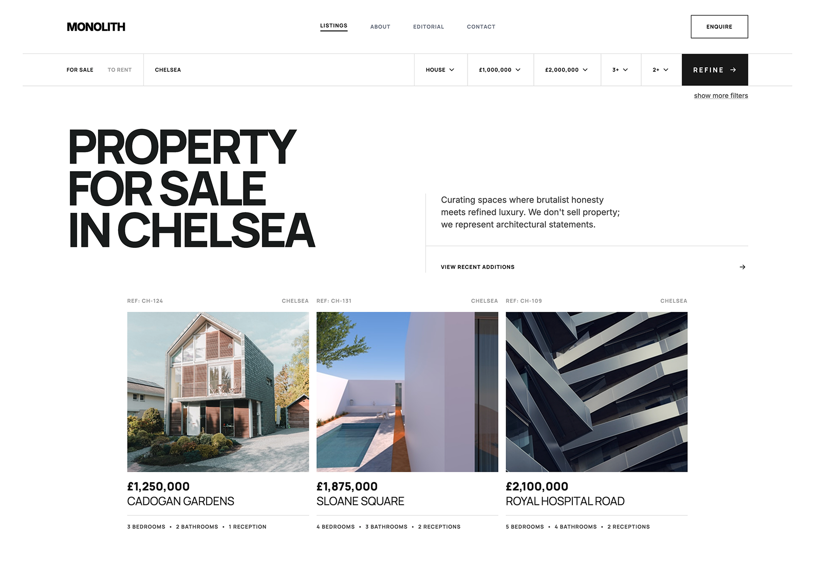 Monolith Estate Agents – property listings