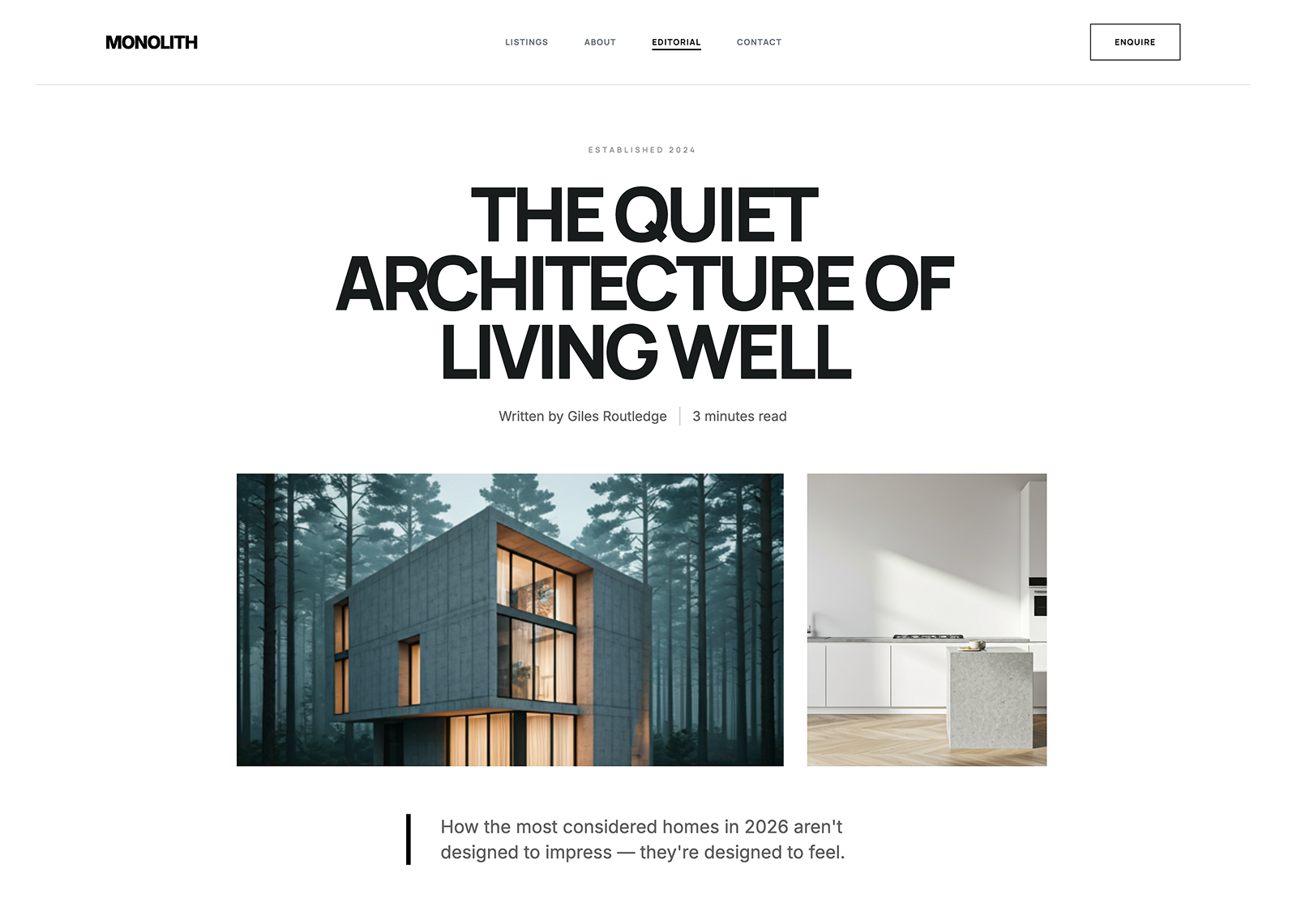 Monolith Estate Agents – architecture detail